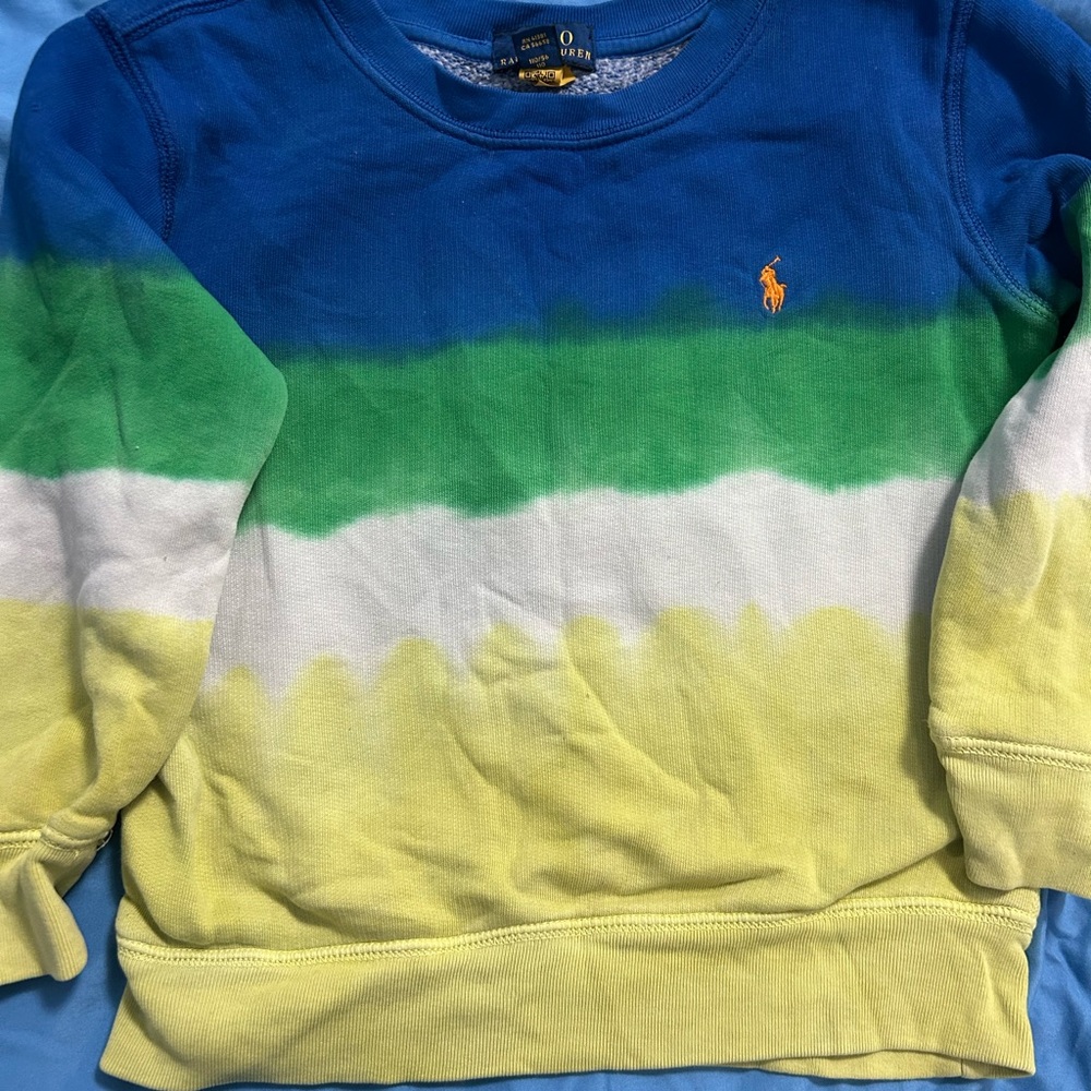 Polo by Ralph Lauren Kids' Blue, Green, and Yellow Sweatshirt